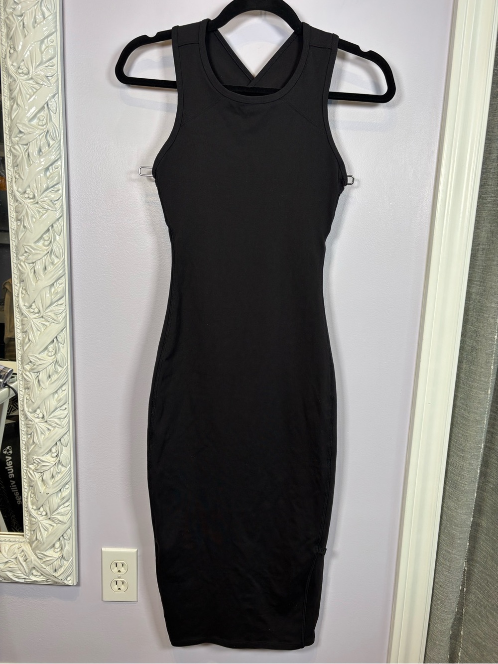 lululemon athletica Picnic Play Black Sleeveless Midi Dress Size 2